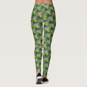 Groene schoonheidsbellen leggings (Achterkant)