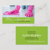 Groene schoonmaakbeurten voor thuisgebruik visitekaartje (Voorkant / Achterkant)