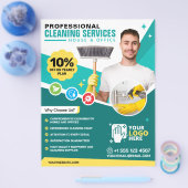 Groene Schoonmaakdienst (met Prijslijst) Flyer (Enkel)