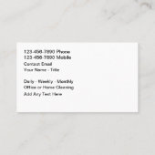 Groene schoonmaakdiensten Moderne Visitekaartjes (Achterkant)