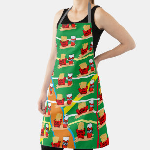 groene schort papa friet en drank