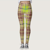 Groene Schotse speldengroene Leggings (Voorkant)