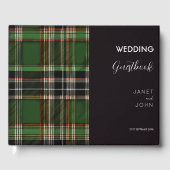 Groene Schotse Tartan bruiloft Gastenboek (Voorkant)