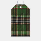 Groene Schotse Tartan bruiloft gunst Cadeaulabel (Voorkant)