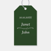 Groene Schotse Tartan bruiloft gunst Cadeaulabel (Achterkant)