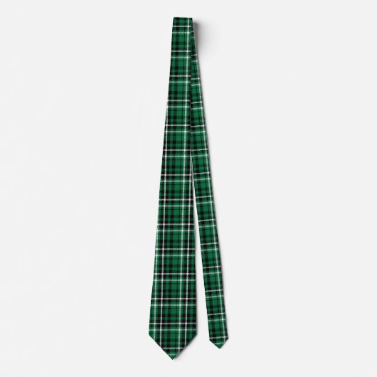 Groene Schotse Tartan Plaid Stropdas (Voorkant)