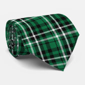 Groene Schotse Tartan Plaid Stropdas (Opgerold)