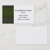 Groene Schotse tartan plaid Visitekaartje (Voorkant / Achterkant)