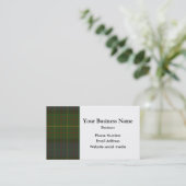 Groene Schotse tartan plaid Visitekaartje (Staand voorkant)