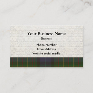 Groene Schotse tartan plaid Visitekaartje