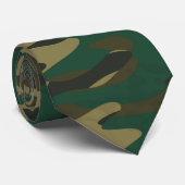 Groene Schutkleur Camo Stropdas (Opgerold)