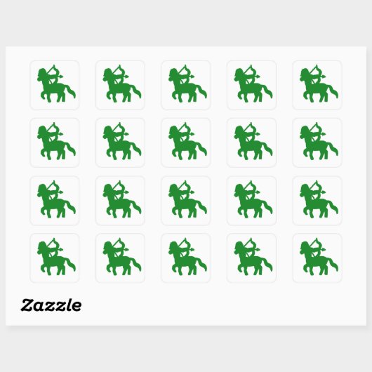 Groene Schutter Boogschutter Sticker — Aardse Vuur (Vel)