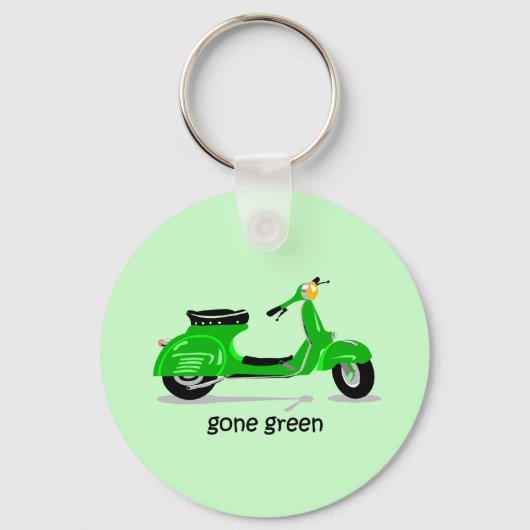 groene scooter sleutelhanger (Voorkant)