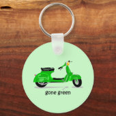 groene scooter sleutelhanger (Voorkant)