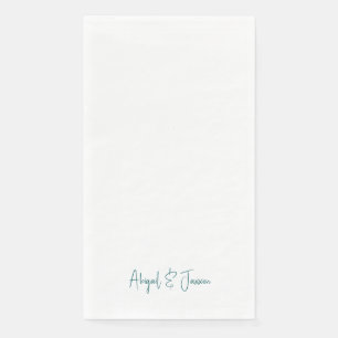 Groene Script Persoonlijke Namen Bruiloft  Servet