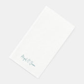 Groene Script Persoonlijke Namen Bruiloft Servet (Hoek)