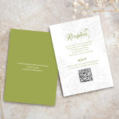 Groene Script Trouw QR Code Ontvangstkaart Informatiekaartje