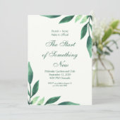 Groene scriptbladeren kaart (Staand voorkant)