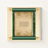 Groene Scroll Foto Budget Quinceañera Gastenboek Notitieboek (Achterkant)