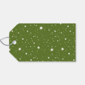 Groene Seizoenen Elegant Flourish Holiday Cadeaulabel (Achterkant Horizontaal)