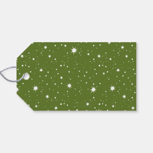 Groene Seizoenen Elegant Flourish Holiday Cadeaulabel (Achterkant Horizontaal)