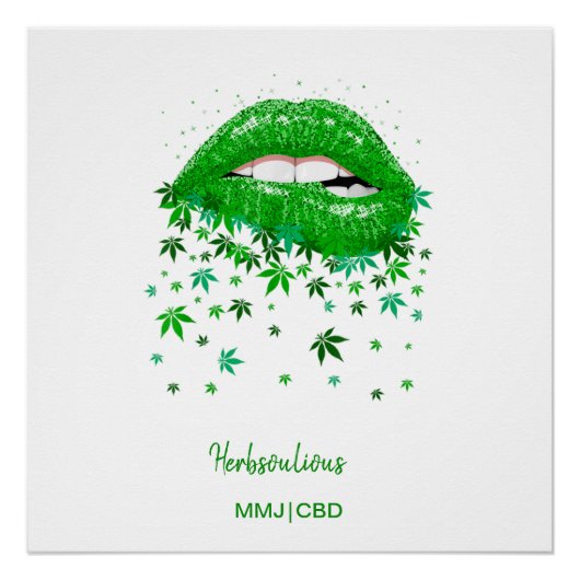 Groene Seksi MMJ Lippen Perfect Poster (Voorkant)