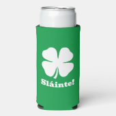 Groene seltzer koelbox voor St Patrick's Day Blikjeskoeler (Seltzer Voorkant)