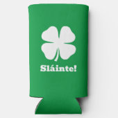 Groene seltzer koelbox voor St Patrick's Day Blikjeskoeler (Achterkant)