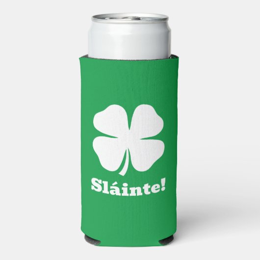 Groene seltzer koelbox voor St Patrick's Day Seltzer Blikjeskoeler (Seltzer Achterkant)