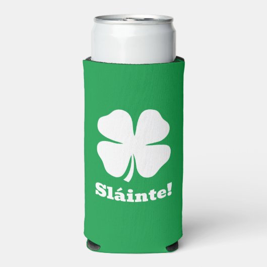 Groene seltzer koelbox voor St Patrick's Day Seltzer Blikjeskoeler (Seltzer Voorkant)