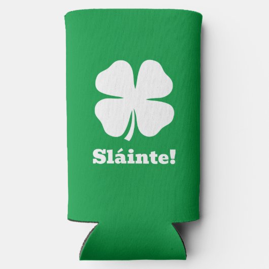 Groene seltzer koelbox voor St Patrick's Day Seltzer Blikjeskoeler (Achterkant)