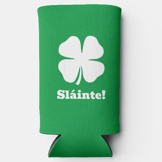 Groene seltzer koelbox voor St Patrick's Day Seltzer Blikjeskoeler (Voorkant)