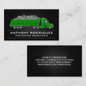 groene semi-driver | logistiek vervoer visitekaartje (Voorkant / Achterkant)