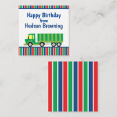 Groene Semi Truck Gepersonaliseerde Gift Note Kaar Notitiekaartje (Voorkant / Achterkant)