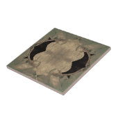  groene Sepia Black Victoriaans Art Nouveau Tegeltje (Zijkant)