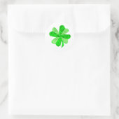 groene sequentie shamrock St Patrick glitter C Ronde Sticker (Tas)