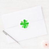 groene sequentie shamrock St Patrick glitter C Ronde Sticker (Envelop)