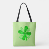groene sequentie shamrock St Patrick glitter Tote Bag (Achterkant)