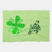groene sequentie shamrock St Patrick's Day Theedoek (Horizontaal)
