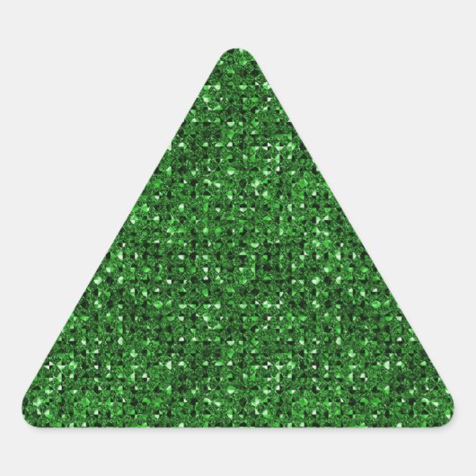 Groene Sequin Effect Driehoek Sticker Sheets (Voorkant)