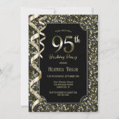 Groene Sequins 95e Verjaardagsfeestje Kaart (Voorkant)