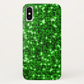 Groene Sequins Telefoon Case (Achterkant)