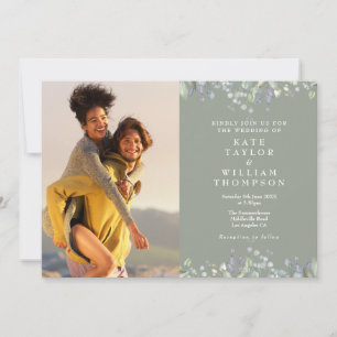 Groene Sering Bloem Ssalie Groen Foto Trouw Uitnod Kaart