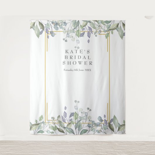 Groene Sering Bruiloft Photo Booth Achtergrond Wandkleed (Voorkant)