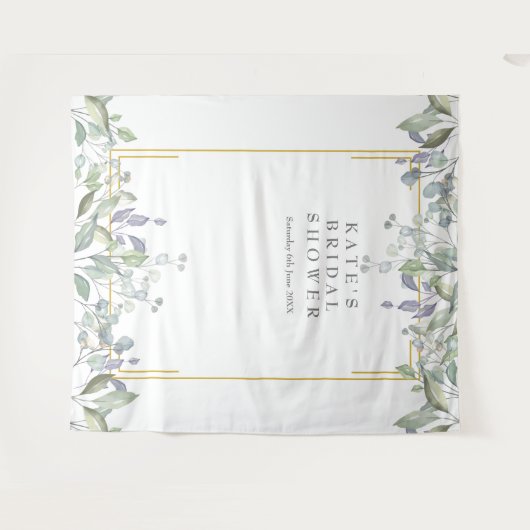 Groene Sering Bruiloftsshower Fotocabine Achtergro Wandkleed (Voorkant (horizontaal))