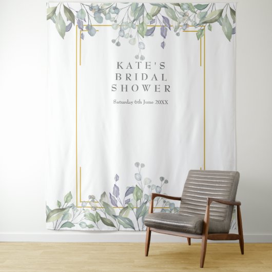 Groene Sering Bruiloftsshower Fotocabine Achtergro Wandkleed (In situ)