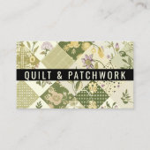Groene Sering Kussenlap Patchwork Handgemaakte Kle Visitekaartje (Voorkant)