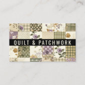 Groene Sering Kussenlap Patchwork Handgemaakte Kle Visitekaartje (Voorkant)