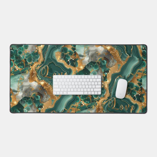 Groene Serpentine Desk Mat (Keyboard & Muis)