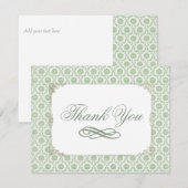 Groene  Shabby Bridal Bedankt (Voorkant / Achterkant)